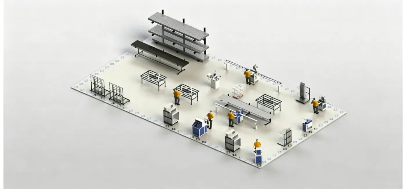 10–15 uPVC Windows per 8-Hour Shift production line layout